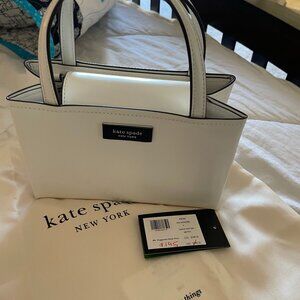 Kate Spade Sam Icon Leather Mini Tote White